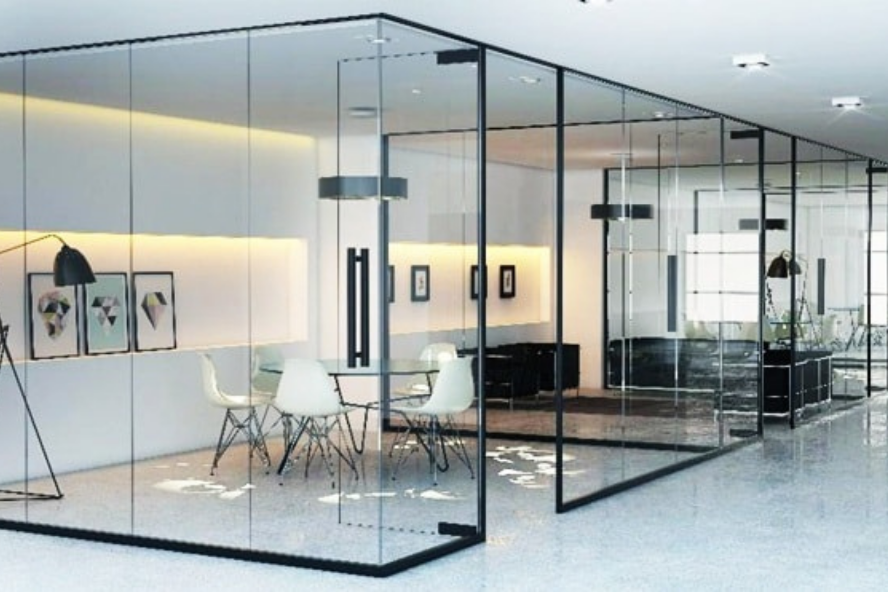 vách kính cường lực